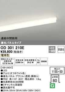 (LINEクーポン有)(送料無料) ODELIC OD301210E ベースライト LED一体型 電球色 非調光 オーデリック