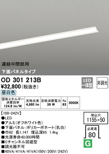 (LINEクーポン有)(送料無料) ODELIC OD301213B ベースライト LED一体型 昼白色 非調光 オーデリック