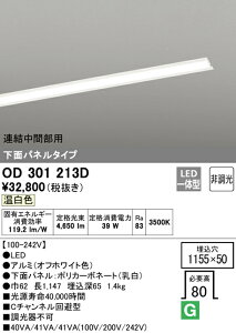 (LINEクーポン有)(送料無料) ODELIC OD301213D ベースライト LED一体型 温白色 非調光 オーデリック