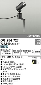 (LINEクーポン有)(送料無料) オーデリック OG254727 エクステリアライト LED一体型 昼白色