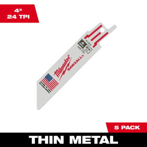 (LINE�N�[�|���L)�~���E�H�[�L�[ 48-00-5185 THIN KERF���H�p���V�v���\�[�u���[�h 24TPI 101mm(5�{�p�b�N) MILWAUKEE