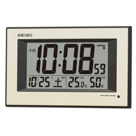 (最大400円オフクーポン配布中+5/1は抽選で100％P還元)セイコー SQ438G 電波時計 カレンダー 温度 湿度 ライト SEIKO