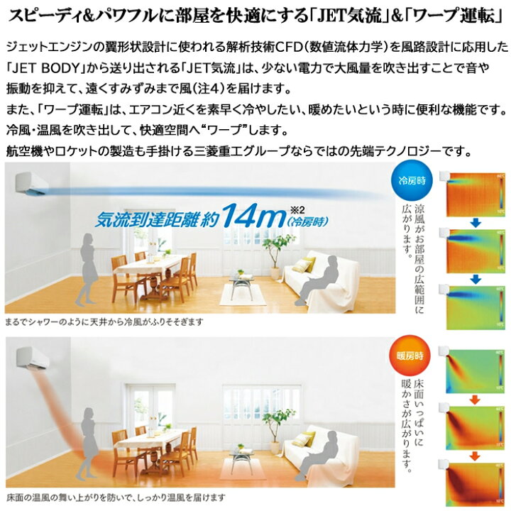 楽天市場】(LINEクーポン有)三菱重工 SRK2223R-W ビーバーエアコン 高 