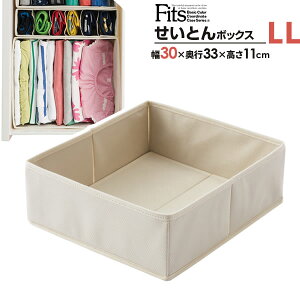 天馬 仕切りケース Fits ファブリック せいとんボックス LL(幅30×奥行33×高さ11cm) | 引き出し 整理 インナーケース フィッツプラス シンデレラフィット 整頓ボックス 収納 ケース