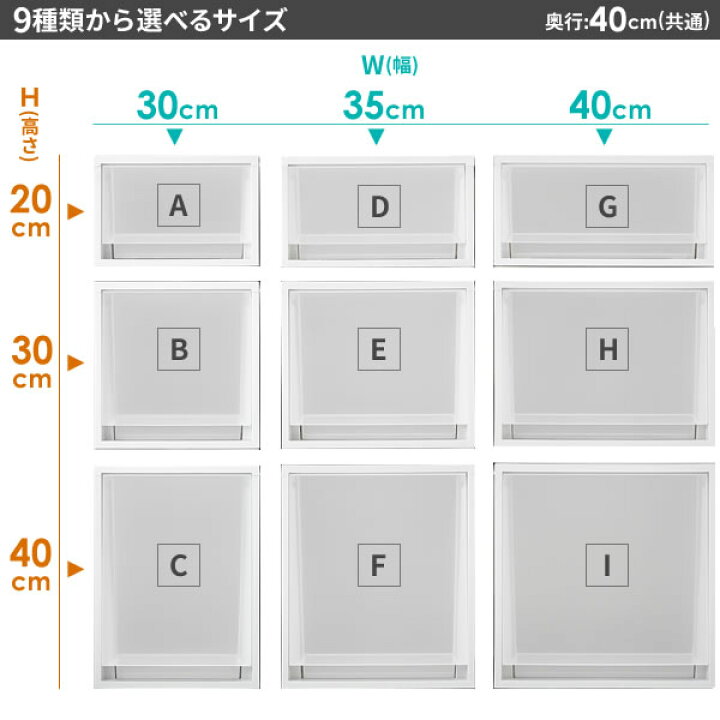 楽天市場】収納ケース Fits フィッツケース 幅40×奥行40×高さ20cm ×6個 