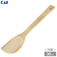 貝印 Kai Kitchen 竹ヘラ 30cm DH-8102 ｜ ヘラ スパチュラ 竹ヘラ 竹 炒め物 混ぜる 裏ごし すくう キッ…