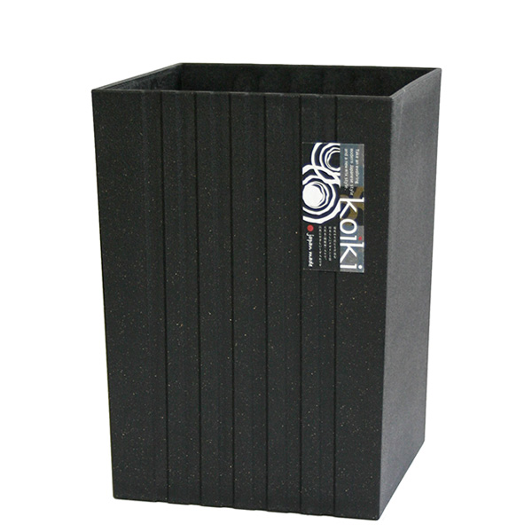 天然木入りで自然にやさしいダストボックス ゴミ箱 4.5L コイキ モダン 角型（小） ブラック （ ダストボックス くずかご ）