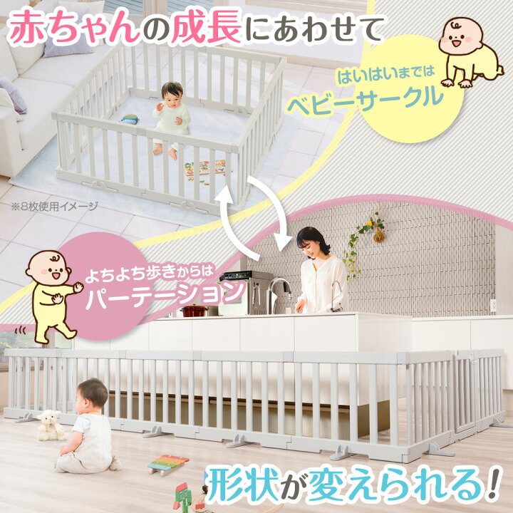 楽天市場】リッチェル パーテーションにも使えるベビーサークル（10枚 