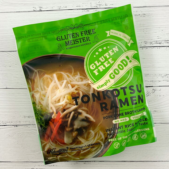 グルテンフリー インスタント とんこつ風ラーメン 6袋セット グルテンフリー 麺 乾燥麺 米粉 お米 ラーメン とんこつ風 豚骨 ヴィーガン ビーガン 小林生麺 アレルギー対応 小麦グルテンフリー 小麦不使用 グルテン不使用 小麦代替え ヴィーガン 健康 グルメ ... 小林生製麺 グルテンフリーとんこつラーメンスープ付4袋セット