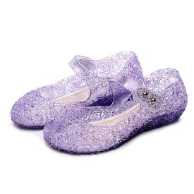 【即納・送料無料】サンダル キッズ プリンセス キラキラ 靴 女の子 子供靴 こども靴 子ども靴 プチプラ ストラップサンダル 16cm 17cm 18cm 19cm 20cmプレゼント ハロウィン コスプレ ブルー ピンク パープル ホワイト ゴールド グレー