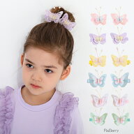 【即納】2個セット ヘアクリップ バタフライ 蝶々 キッズ 女の子 子供用 こども用 子ども用 ヘアアクセサ…