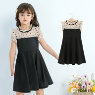 【即納】ハート柄 フォーマル ワンピース ノースリーブ キッズ 女の子 子供服 こども服 子ども服 プチプ…