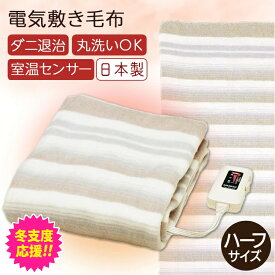 電気毛布 敷き 140×80 洗える 洗濯OK 電気敷き毛布 電気 敷き毛布 敷毛布 室温センサー付 省エネ 温度調節 簡単 操作 頭寒足熱 ダニ対策 毛布 薄手 冬 暖かい あったか毛布 椙山紡織 NA-023S *