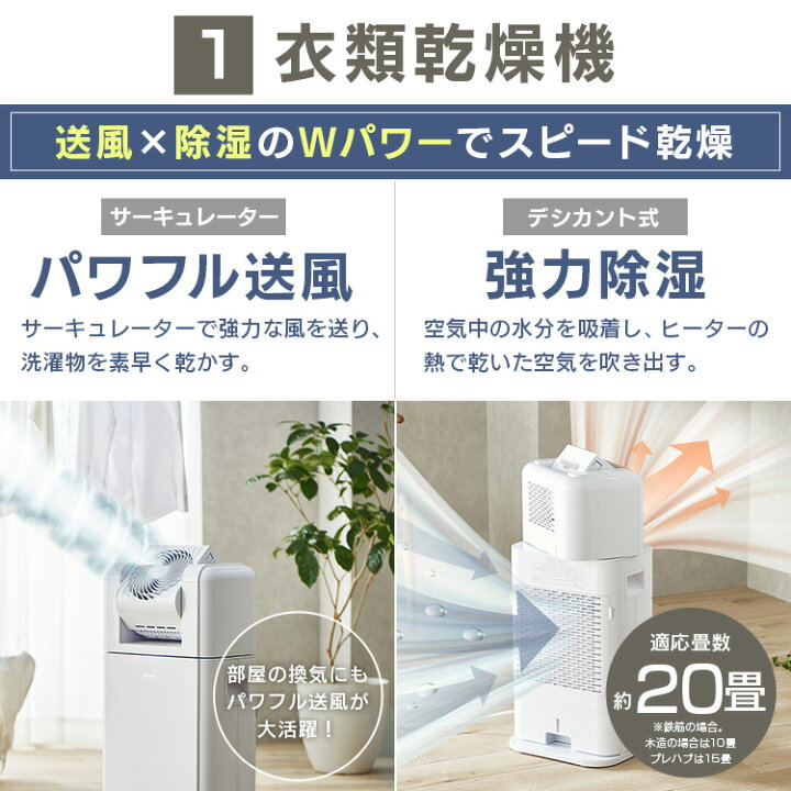 楽天市場】除湿機 サーキュレーター アイリスオーヤマ 衣類乾燥機 