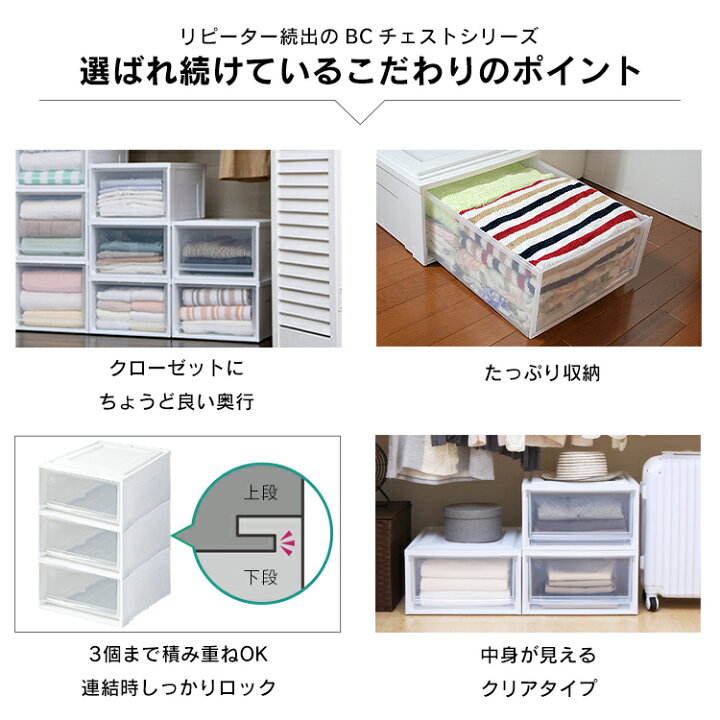 楽天市場】[4時間全品P5倍☆20時〜]【2個セット】 チェスト 深型 BC-MD 