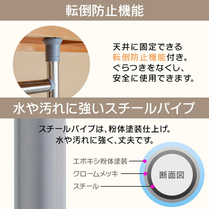 楽天市場】☆目玉価格☆【あす楽】ハンガーラック 押入れ パイプハンガー 伸縮 OSH-Y17 幅75〜130 高さ82〜100 ハンガー 収納ハンガー  クローゼット メタルラック 収納 押入れ収納 衣類収納 突っ張り つっぱり 固定 便利 組立 : 収納・家具・寝具の収納宅配館