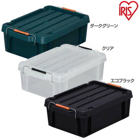 [24日夜!最大3000円OFFクーポン]コンテナ 収納ボックス ふた付き 13L バックルコンテナ BL-13 ダークグリーン・クリア・エコブラック アイリスオーヤマ