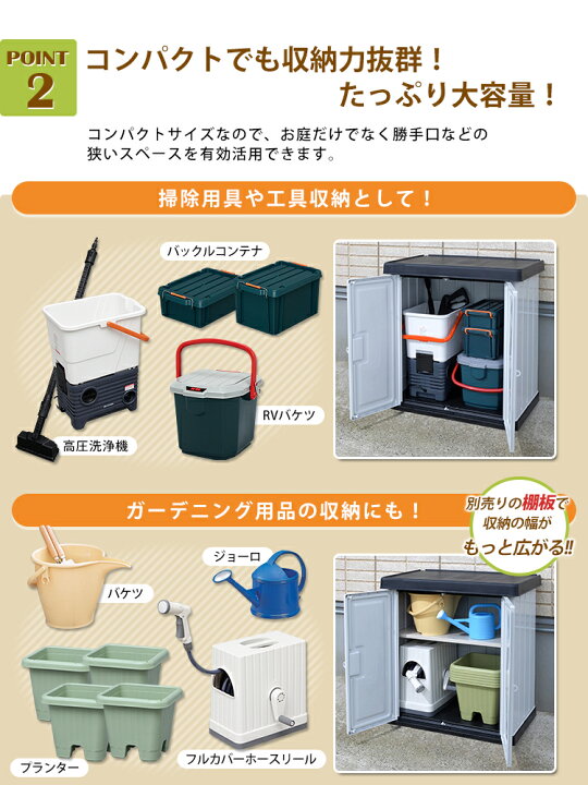 楽天市場】物置 屋外 小型 おしゃれ 物置 おしゃれ 屋外 HL850EK 幅75 