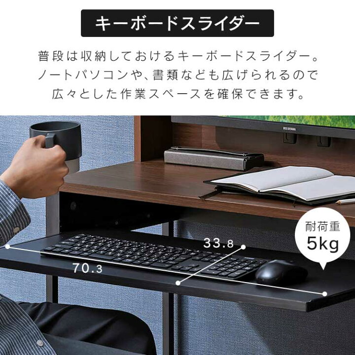 楽天市場】パソコンデスク 収納付き デスク おしゃれ 壁面収納 壁掛け 