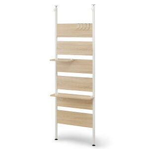 ラック 棚 スリム シェルフ 本棚 オープンラック 壁面収納 つっぱり 突っ張り棒 ウォールラック パーテーション 間仕切り 収納 白 黒 奥行 20cm 天井 一人暮らし 新生活 アイリスオーヤマ HIROBI