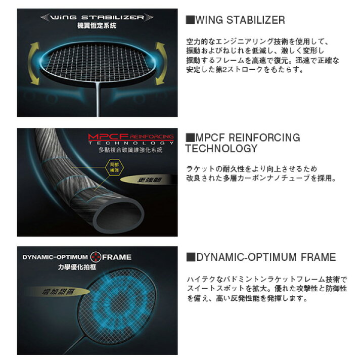 楽天市場】リーニン バドミントンラケット エアロノート9000C AERONAUT 