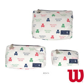 店内全品ポイント2倍【マラソン期間中】[ウィルソン テニス バッグ]ONE BEAR COSMETIC BAG／ワンベア コスメバッグ／3個セット／White（WR8015403001）