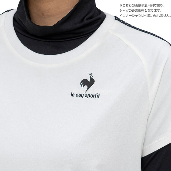代引き人気 ルコックスポルティフ レディース シーズナルプリント ゲームシャツ Seasonal Print Game Shirt テニス バドミントンウェア トップス 半袖 Uvカット 送料無料 Le Coq Sportif Qtwtja07