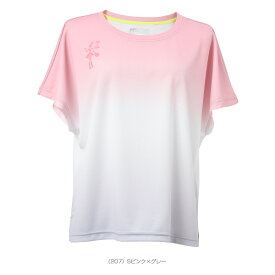 [バルデマッチ テニス・バドミントン ウェア（レディース）]グラデーションTシャツ／レディース（BDM-B1204）