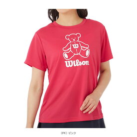 [ウィルソン テニスウェア（レディース）]ビッグロゴドライTシャツ／レディース（413-252）