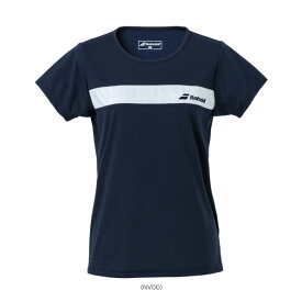 [バボラ テニス・バドミントン ウェア（レディース）]半袖シャツ／PURE SHORT SLEEVE SHIRT／レディース（BWP3576）