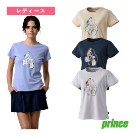 [プリンス テニス・バドミントンウェア（レディース）]Tシャツ／レディース（WS4065）