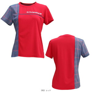 セントクリストファー テニスウェア(レディース) サイドグレンチェックゲームシャツ/レディース(STC-BDW6459)