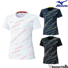 ソフトテニス バドミントン ウェア ミズノ MIZUNO ゲームシャツ 62JAC224 ラケットスポーツ レディース 吸汗速乾 動きやすい Tシャツ ユニフォーム 軟式テニス テニス ウェア ミズノ バドミントンウェア