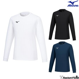 ソフトテニス バドミントン ウェア ミズノ MIZUNO Tシャツ(長袖) 32MAB158 ユニセックス 男女兼用 吸汗速乾 UVカット 動きやすさTシャツ ユニフォーム 軟式テニス テニス ウェア ミズノ バドミントンウェア