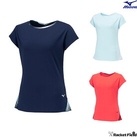 ソフトテニス バドミントン ウェア ミズノ MIZUNO ゲームシャツ 62JAB206 ラケットスポーツ レディース 吸汗速乾 動きやすい Tシャツ ユニフォーム 軟式テニス テニス ウェア ミズノ バドミントンウェア