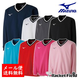 【メール便送料無料】ソフトテニス ウェア スウェット MIZUNO[ミズノ] スウェットシャツ Vネック 肉厚素材 62JC8002 メンズ ユニセックス 男女兼用 テニス ウェア テニス スウェット バドミントン ウェア バトミントン 軟式テニス ソフトテニス ウェア 秋冬 トレーナー