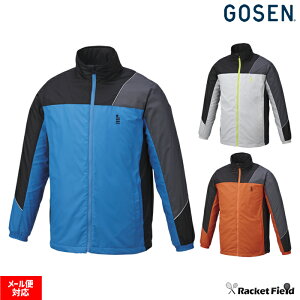 メール便送料無料 ゴーセン ウィンドウォーマージャケット 長袖 裏起毛(Y1808)ユニセックス 男女兼用 両サイドにポケット付き ソフトテニス バドミントン ウェア ウィンドブレーカー 防寒