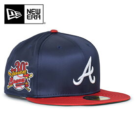 ニューエラ キャップ NEW ERA ATLANTA BRAVES 59FIFTY FITTED CAP SIDE PATCH アトランタ ブレーブス サテン メンズ