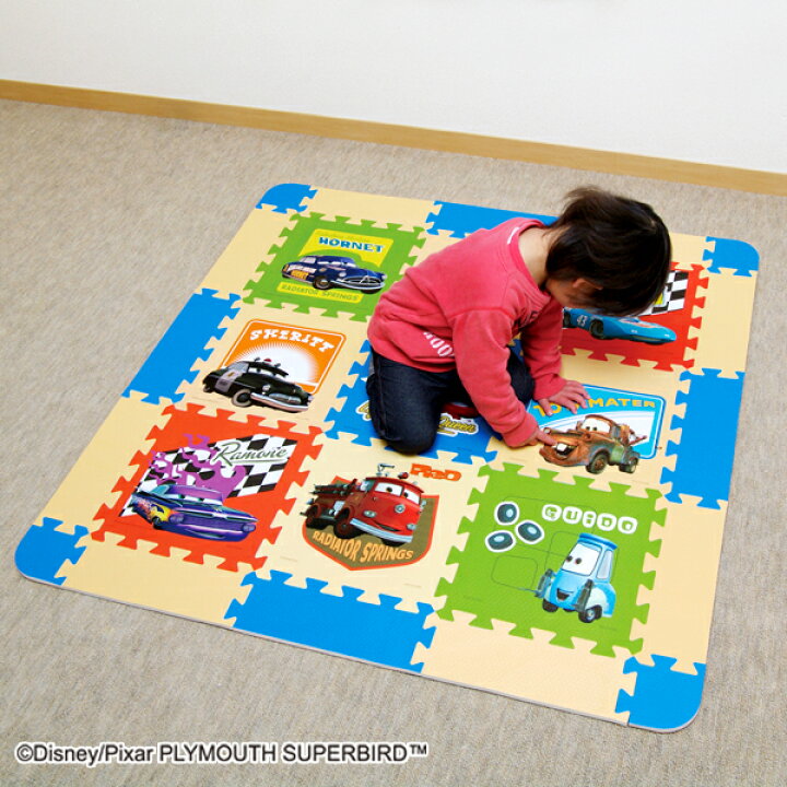 楽天市場 ディズニーキャラクタージョイントマットcjm 32 カーズ アイリスオーヤマ ディズニー Disney 子供部屋 ベビー用品 赤ちゃん プレイ マット 騒音 防音 フローリング 床の保護 シンプル Cpir ｒａｃｋ ｗｏｒｌｄ