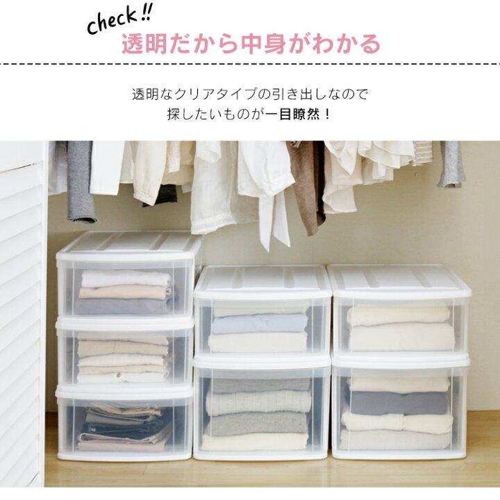 楽天市場】収納ケース 収納ボックス 収納チェスト クリア コンテナ 