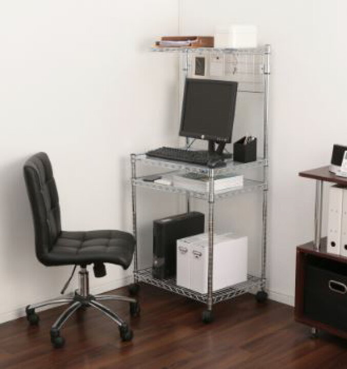 楽天市場 送料無料 デスク Pcデスク 収納棚 メタルラック パソコンデスク Mrp 615送料無料 Pcデスク デスク 机 キャスター付 棚付 シンプル アイリスオーヤマ Cpir ｒａｃｋ ｗｏｒｌｄ