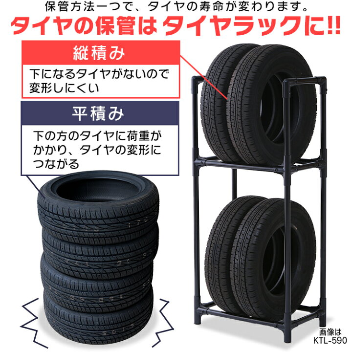 楽天市場】タイヤラック 縦置き 横置き 4本 屋外 軽自動車 普通自動車 