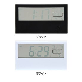 [25日9-24時!最大P19倍]時計 デジタル 置き時計 おしゃれ 置時計 クリア デジタル 99063・99064置き時計 デジタル コンパクト おしゃれ オシャレ 見やすい 分かりやすい シンプル 四角 四角形 長方形 スクエア クロック 不二貿易 ブラック ホワイト【D】[T]