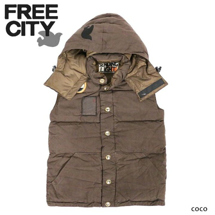 楽天市場】Free City フリーシティ Tent Green Spuffy Vest ベスト 
