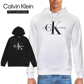 カルバンクライン Calvin Klein 40GC201 ブラック グレー プルオーバーパーカー パーカー メンズ レディース 大きいサイズ 裏起毛 フーディー ロゴプリント MONOGRAM P/O HOODIE ギフト プレゼント