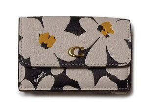 COACH R[` CS124 ubN ԕ 3܂z Floral Printed Leather Essential Mini Trifold Wallet {v v Vv  U[ fB[X uh  Mtg v[g ysAiz