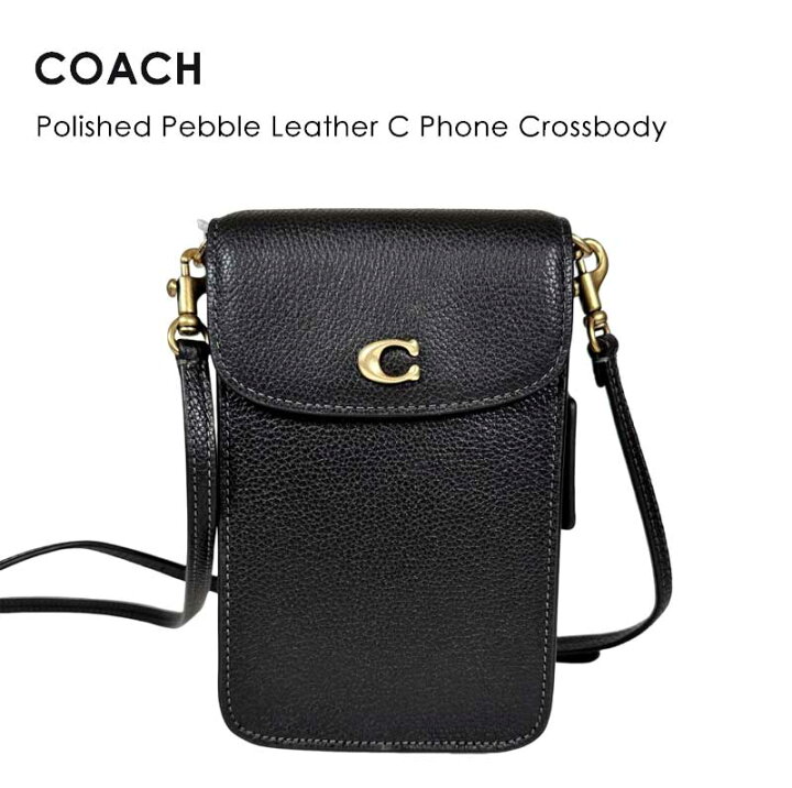 楽天市場】COACH コーチ Polished Pebble Leather C Phone Crossbody  