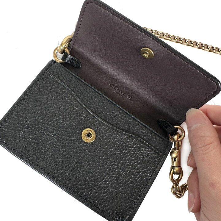 希少 COACH ポーチ&カードケース ストラップ 取外し可能 F88177 ジップ  
