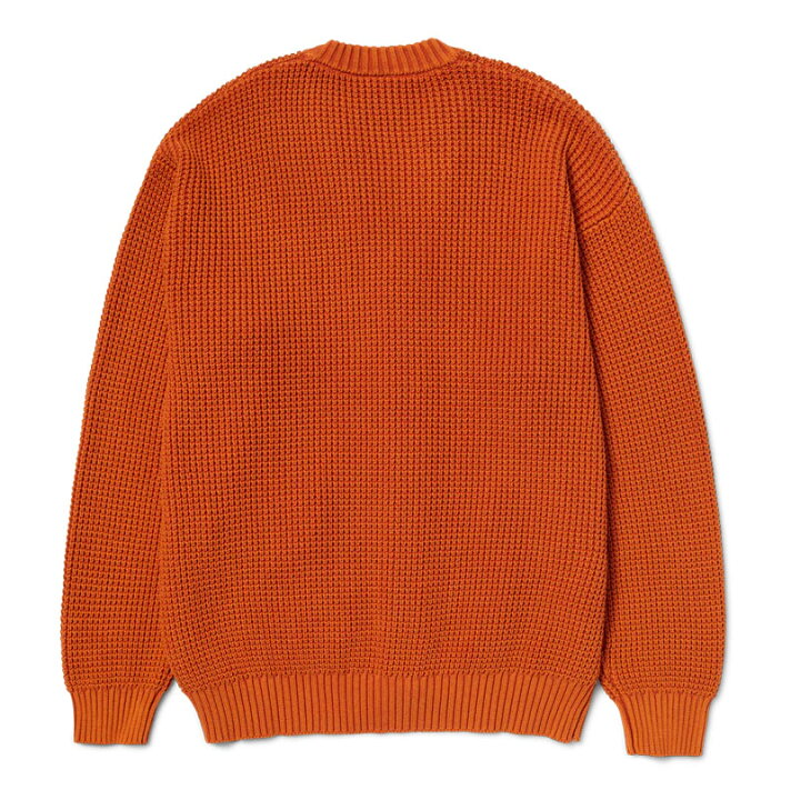 楽天市場】HUF ハフ COOLIDGE WAFFLE CARDIGAN KN00473 BLACK RUST 