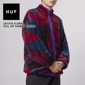SALE セール ★ 【送料無料】 HUF ハフ アウター ジャケット フリース メンズ 長袖 総柄 ストリート スケボー US FL00154 SATIVA FLORAL F/Z SHERPA ギフト プレゼント 【並行輸入品】
